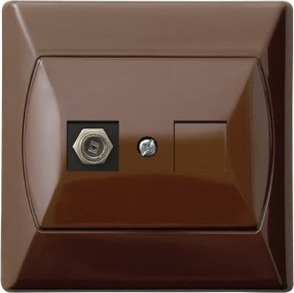 Picture of Ospel AKCENT Gniazdo antenowe pojedyncze typu F brzowe GPA-1AF/24