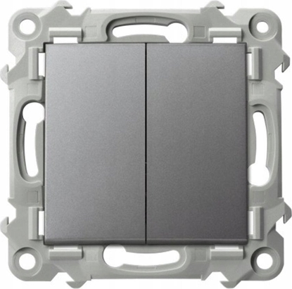 Picture of Ospel cznik dwugrupowy wiecznikowy Szafir P-2Z/m/70 szary mat