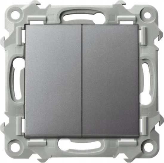 Picture of Ospel cznik dwugrupowy wiecznikowy Szafir P-2Z/m/70 szary mat