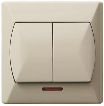 Picture of Ospel cznik dwugrupowy wiecznikowy z podwietleniem pomaraczowym AKCENT P-2AS/01 be