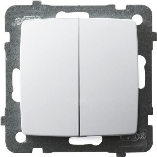 Picture of Ospel cznik wiecznikowy Karo podwójny biay (P-2S/m/00)