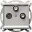 Picture of Ospel Gniazdo antenowe Sonata RTV-SAT-SAT srebrny mat (GPA-R2S/m/38)