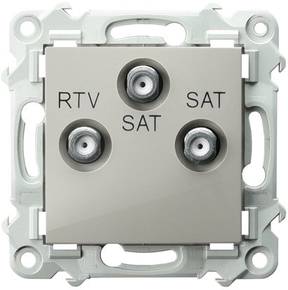 Изображение Ospel Gniazdo RTV-SAT z dwoma wyjciami SAT kaszmirowy be GPA-Z2S/m/83