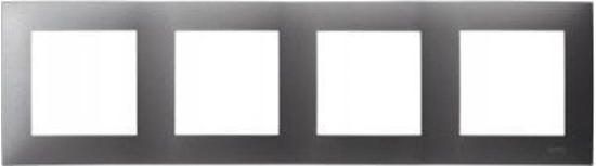 Picture of Ospel Ramka poczwórna Szafir R-4Z/70 szary mat