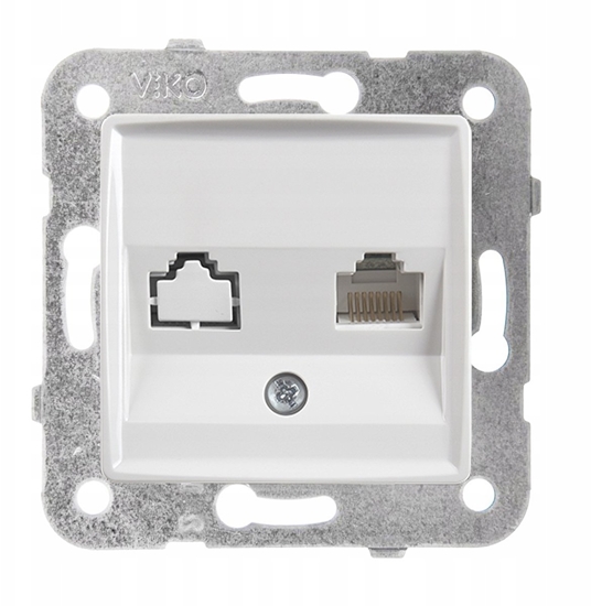 Picture of Panasonic Gniazdo komputerowe 1xRJ45 kat.5e biay poysk 91440032