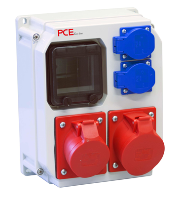 Attēls no PCE Rozdzielnica stacjonarna typ MIKOAJKI 4M 32/5 16/5 2GS 230V IP54 ECOline* 90EKO004
