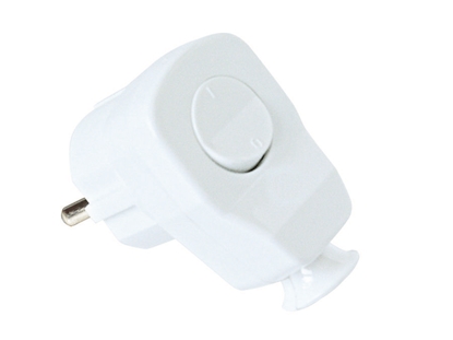 Изображение PCE Wtyczka ktowa z uziemieniem 16A IP20 z wycznikiem 0-1 biaa (9002215)