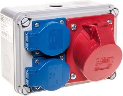 Изображение PCE Zestaw gniazd 16/5 2GS KOO IP54 (9769116W)