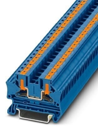 Изображение Phoenix Contact Zczka przelotowa z zaciskami Push-in PTV 4 BU