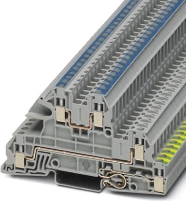 Изображение Phoenix Contact Zczka szynowa 5-przewodowa 4mm2 szara/óto-zielona UTI 2,5-PE/L/N (3076030)