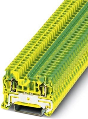 Picture of Phoenix Contact Zczka szynowa ochrona 2-przewodowa 0,08-4mm2 ST-2,5 PE zielono-óty (3031238)