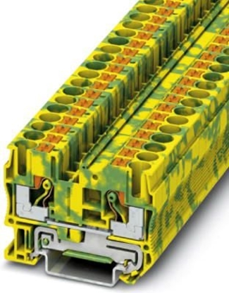 Изображение Phoenix Contact Zczka szynowa ochronna 2-przewodowa 6mm2 Ex PT 6-PE óto-zielony (3211822)