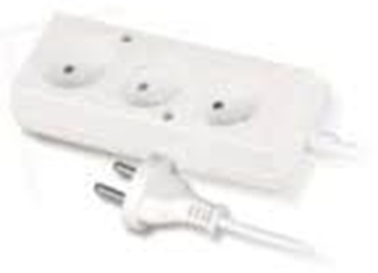 Picture of Plastrol Przeduacz 3-gniazda b/u 10A 1,5m biay PS-360 (W-97471)