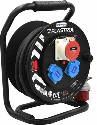 Picture of Plastrol Przeduacz bbnowy CEE 1x16A/5P + 2-gniazda z/u 20m /H07RN-F 5x1,5/ IP44