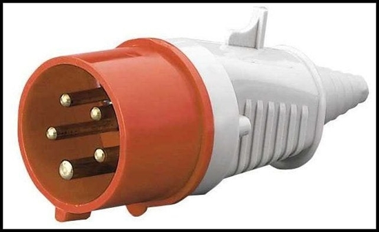 Изображение Polam Nako Wtyczka 16A 2P+Z IP44 izolowana przenona 220V - 3629-326