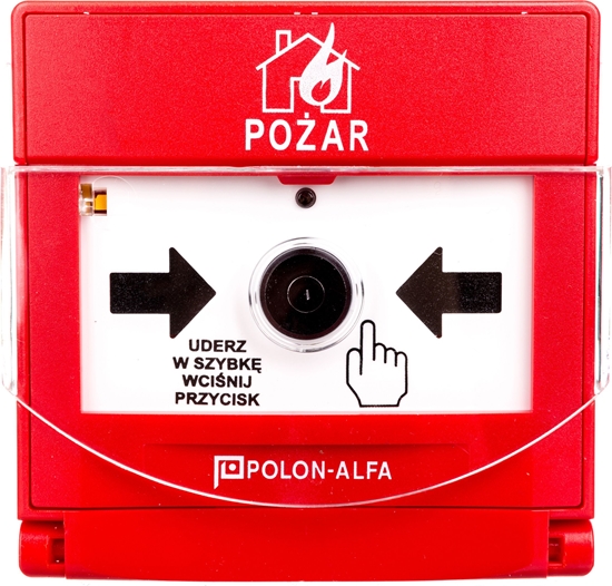 Picture of Polon-Alfa Ostrzegacz poarowy rczny adresowalny, wtynkowy (ROP-4001MH)