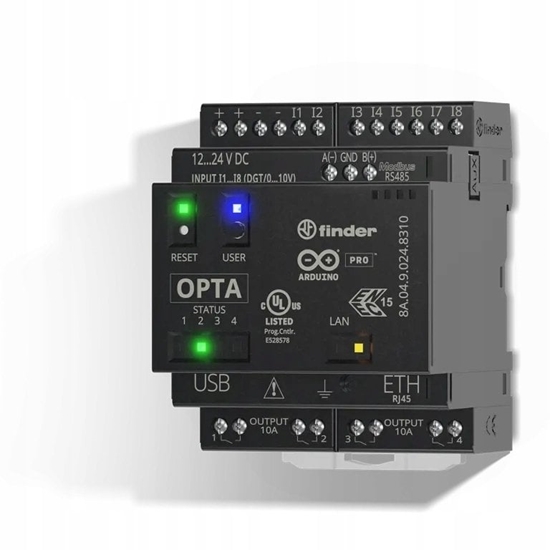 Picture of Programowalny przekanik logiczny Finder OPTA LITE 12...24V DC RJ45 lub MODBUS TCP/IP 8A.04.9.024.8300