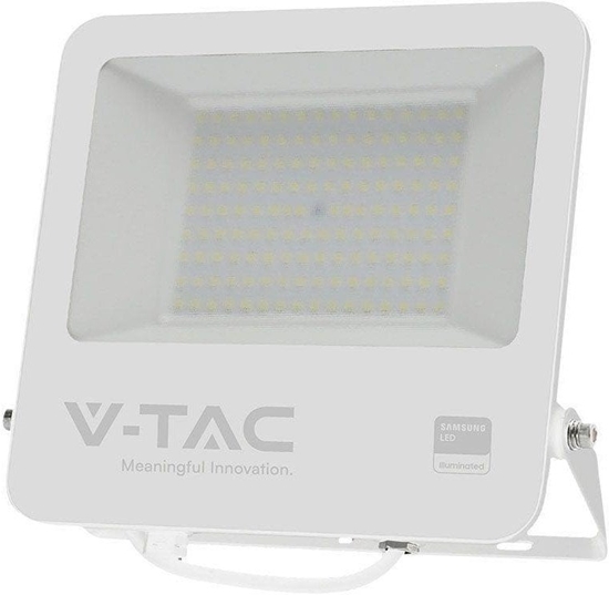 Picture of Projektor LED V-TAC 100W 100Lm/W Przewód 1mb SAMSUNG CHIP Biay VT-44104 6500K 8700lm 5 Lat Gwarancji