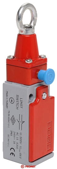 Изображение Promet cznik w obudowie metalowej 1NC+1NO linkowy z resetem czerwony - T0-L51K23HUM112