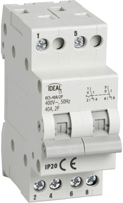Attēls no Przecznik instalacyjny I-0-II KCS-40A/2P 40A 230/400V AC 50Hz 2P IP20 23256