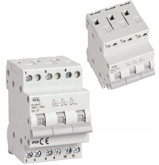 Picture of Przecznik instalacyjny I-0-II KCS-40A/3P 40A 230/400V AC 50Hz 3P IP20 23257