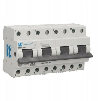 Picture of Przecznik moduowy zasilania I-0-II (sie-agregat) 4P 125A SPMP4P125