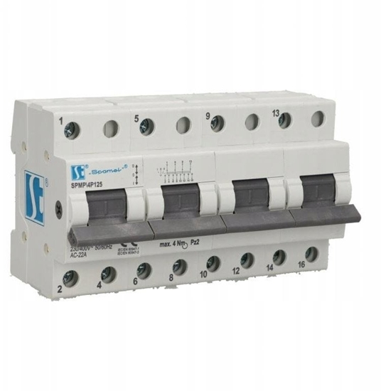 Picture of Przecznik moduowy zasilania I-0-II (sie-agregat) 4P 125A SPMP4P125
