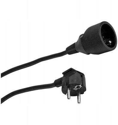Изображение Przeduacz 1-gniazdowy, 3m, 3x1,0mm OWY czarny 28218