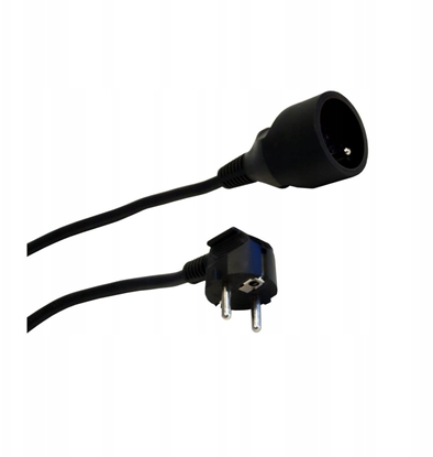 Изображение Przeduacz 1-gniazdowy, 5m, 3x1,5mm OWY czarny 28223