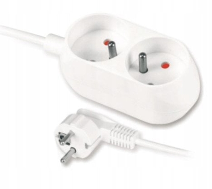 Picture of Przeduacz 2-gniazda z/u 10A 5m biay, PS-270/5,0 BIAY