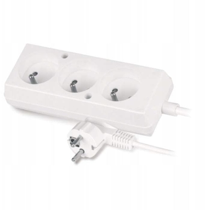 Attēls no Przeduacz 3-gniazda z/u 10A 1,5m /OMY 3x1/ biay PS-370 T-105390