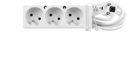 Attēls no Przeduacz 3-gniazda z/u 10A 3m /OMY 3x1/ biay PS-370 T-110020