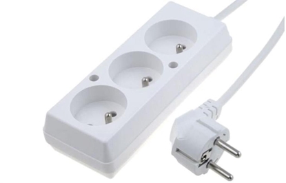 Picture of Przeduacz 3-gniazda z/u 10A 5m /OMY 3x1/ biay PS-370 T-105430