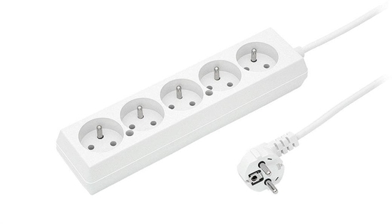 Изображение Przeduacz 5-gniazd z/u 10A 1,5m /OMY 3x1/ biay PS-570 T-105790