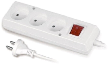 Изображение Przeduacz z wycznikiem 3-gniazda b/u 10A 1,5m /OMY 2x1/ biay PS-360WS T-106040