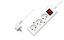 Изображение Przeduacz z wycznikiem 3-gniazda z/u 10A 5m /OMY 3x1/ biay PS-370WS T-106120