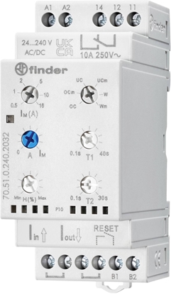 Picture of Przekanik kontroli prdu 1-fazowy, Detekcja prdu AC/DC 50 mA16 A, 6-funkcyjny 70.51.0.240.2032