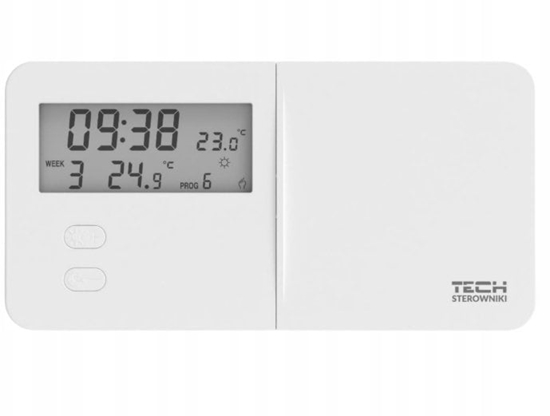 Picture of Przewodowy bateryjny regulator pokojowy dwustanowy biay T-9.1
