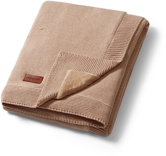 Picture of PurePower BABY ONO 1671/03 Kocyk baweniany z podszyciem ciemny be