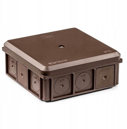 Attēls no Puszka nacienna 90x37x90mm IP55 z dawnicami z wkrtem brzowa NSW90x90 35418715