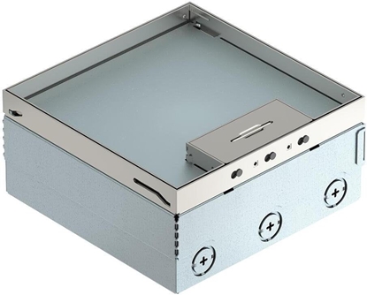 Picture of Puszka podogowa kompletna UDHOME4 ze wspornikami UT3 45 3, potrójne gniazdo NF, stal nierdzewna 7427224