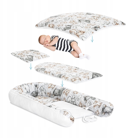 Изображение Reis KOKON Zestaw 4 elementy ZEBRA I LEW