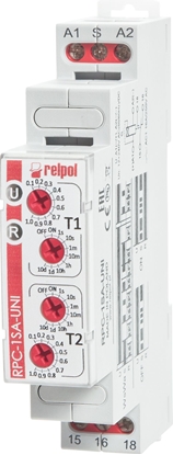 Attēls no Relpol Przekanik czasowy 1P 1sek-10dni 12-240V AC/DC 50/60 Hz opónione zaczenie RPC-1SA-UNI (863190)