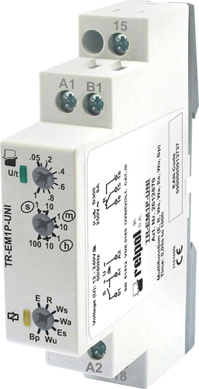 Picture of Relpol Przekanik czasowy 1P 8A 1sek-100h 12-240V AC/DC wielofunkcyjny TR-EM1P-UNI (2612870)