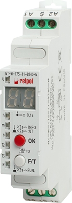Attēls no Relpol Przekanik czasowy MT-W-17S-11-9240-M wielofunkcyjny 1P 10A 0,1sek - 100h 12 - 240V AC / DC (860470)