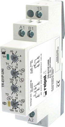 Attēls no Relpol Przekanik czasowy TR-EI1P-UNI wielofunkcyjny 1P 8A 1sek - 100h 12 - 240V AC / DC (2612869)
