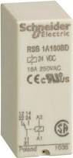 Picture of Relpol Przekanik interfejsowy 1P 16A 24V DC (RSB1A160BD)
