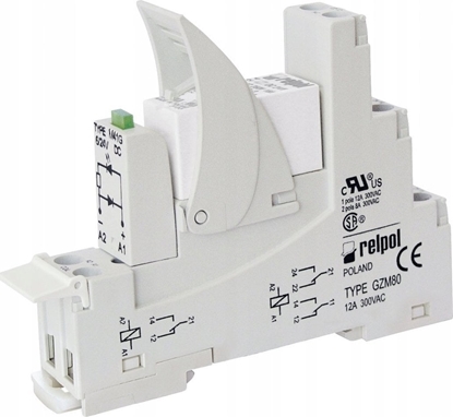 Attēls no Relpol Przekanik Interfejsowy 2P AC1 8 A / 250 V DC1 - 8 A / 24 V AgNi PI84-024AC-M91G-MS-2012 862191