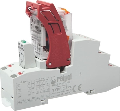 Attēls no Relpol Przekanik Interfejsowy Push-in 4P AgNi, 6 A, 24 VAC PIR4-024AC-M91G-PS-2014 864843