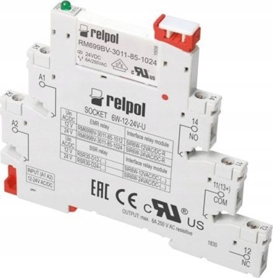 Picture of Relpol Przekanik interfejsowy SIR6W-24VDC-R 863758